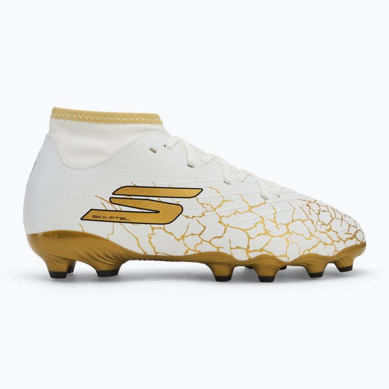 SKECHERS gyermek futballcipő Skx 1.5 Youth High Jr FG fehér/arany 2