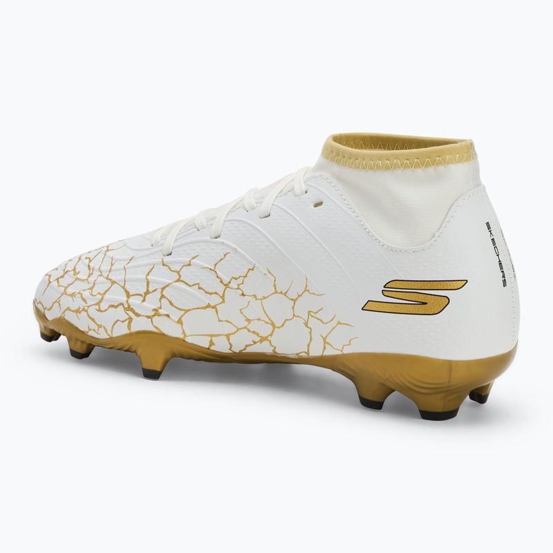 SKECHERS gyermek futballcipő Skx 1.5 Youth High Jr FG fehér/arany 3