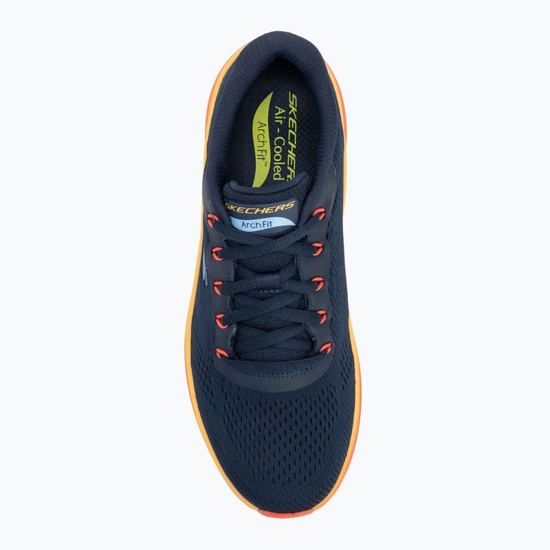 SKECHERS férfi cipő Arch Fit 2.0 navy bőr/multi trim 5