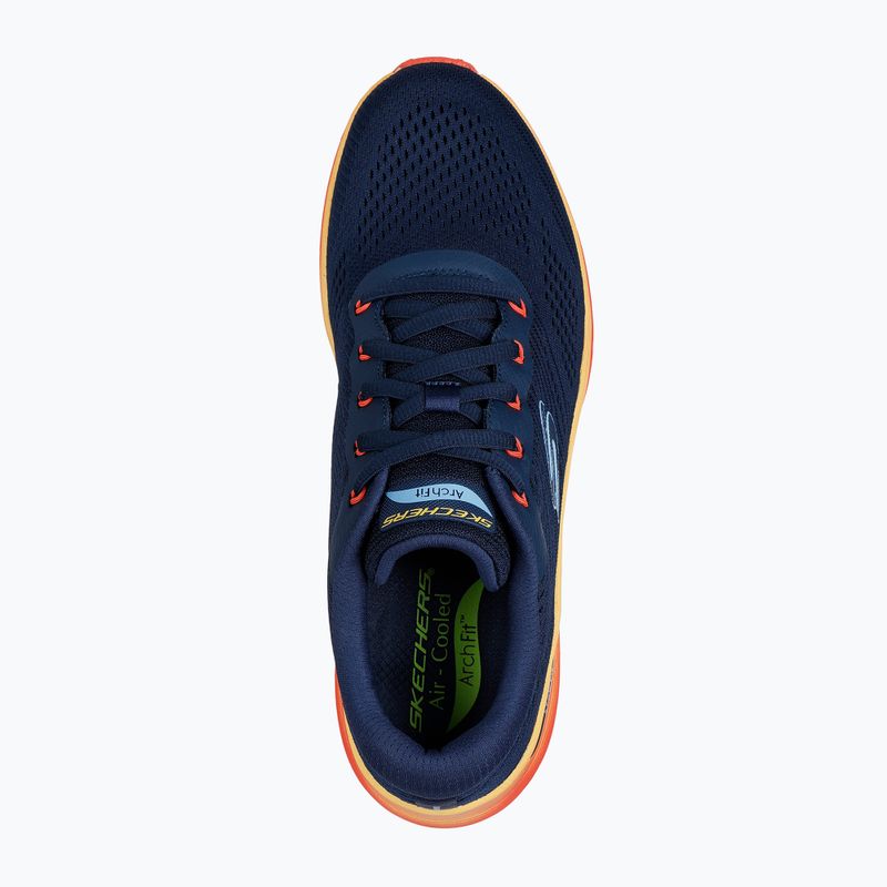 SKECHERS férfi cipő Arch Fit 2.0 navy bőr/multi trim 5