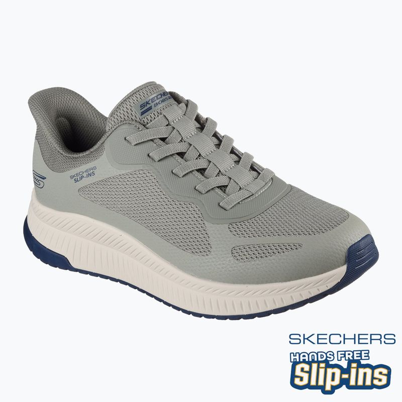 Férfi SKECHERS Bobs Squad 4 oliva színű cipő