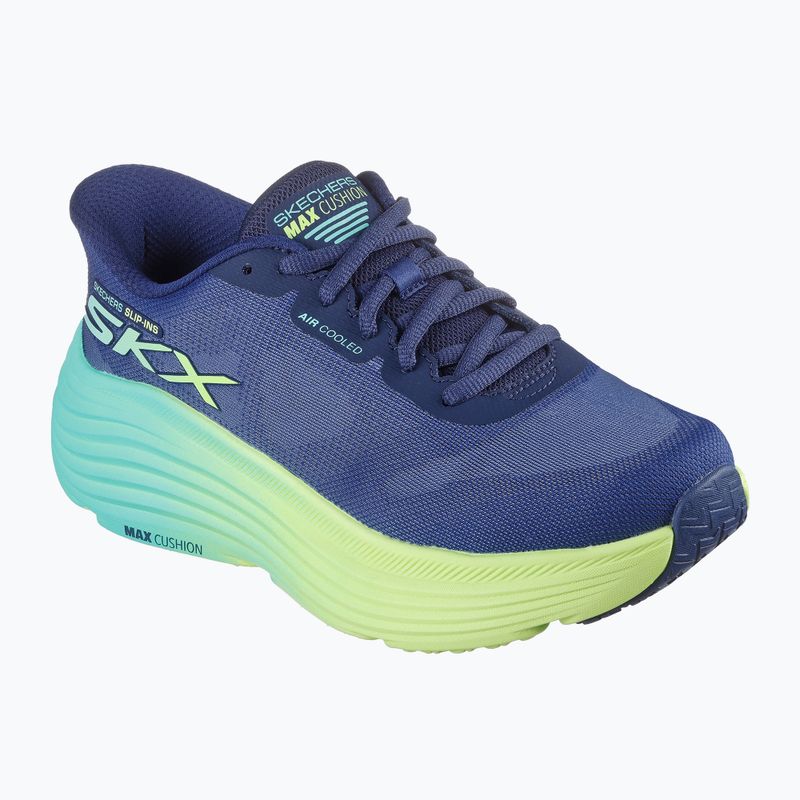 Női SKECHERS Max Cushioning Endeavour Hallandale navy/lime futócipők