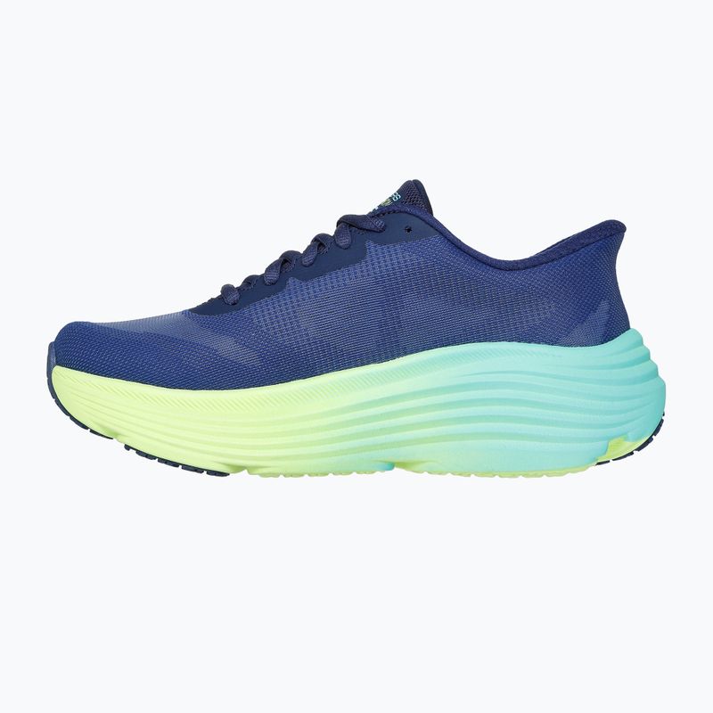 Női SKECHERS Max Cushioning Endeavour Hallandale navy/lime futócipők 3