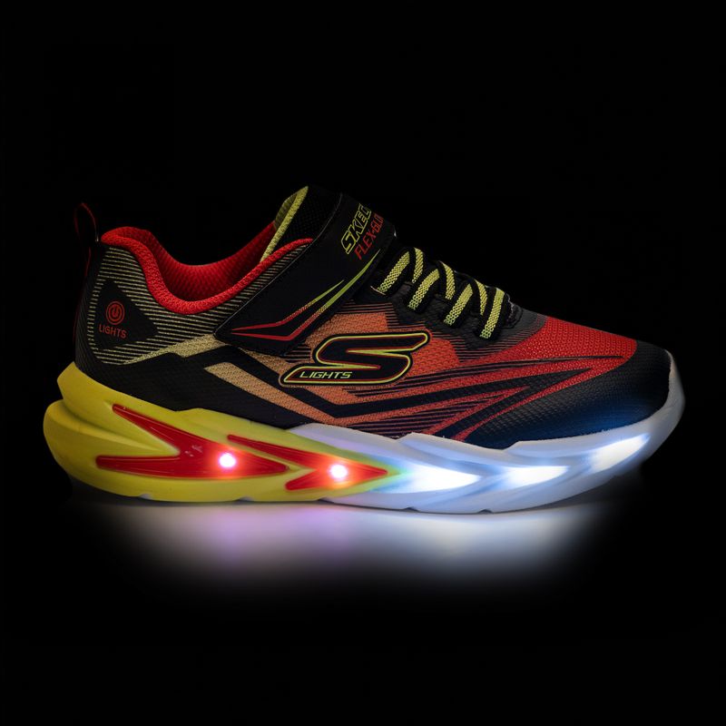 Gyerekcipők SKECHERS Flex-Glow Ultra fekete/piros 8