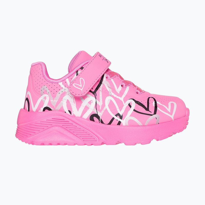 Gyerekcipők SKECHERS Uno Lite Love Levitate hot pink/többszínű 2