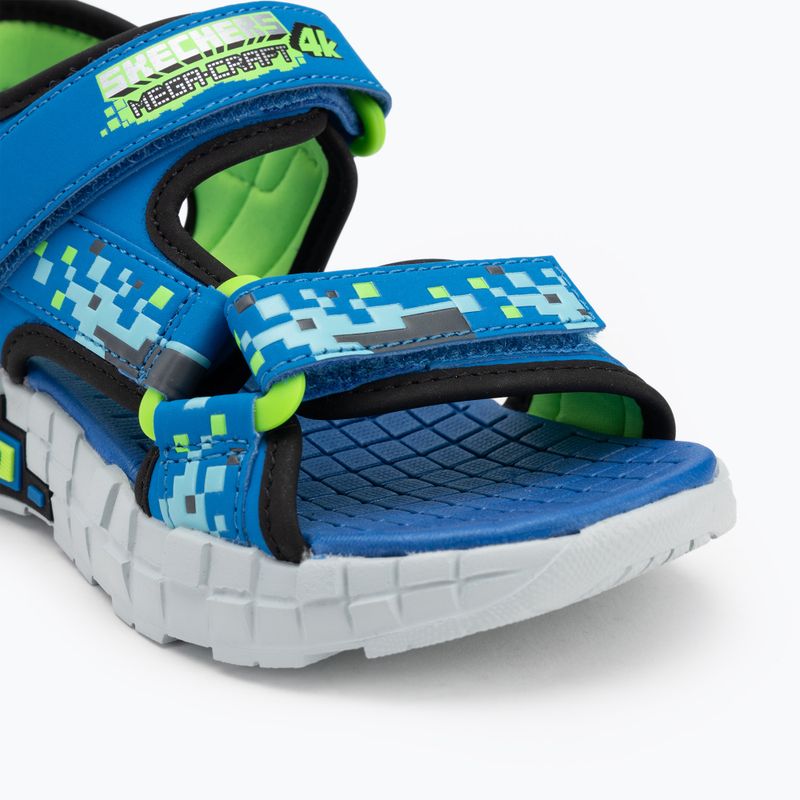 SKECHERS Mega Splash gyermek szandál fekete/kék/lila/lime 7