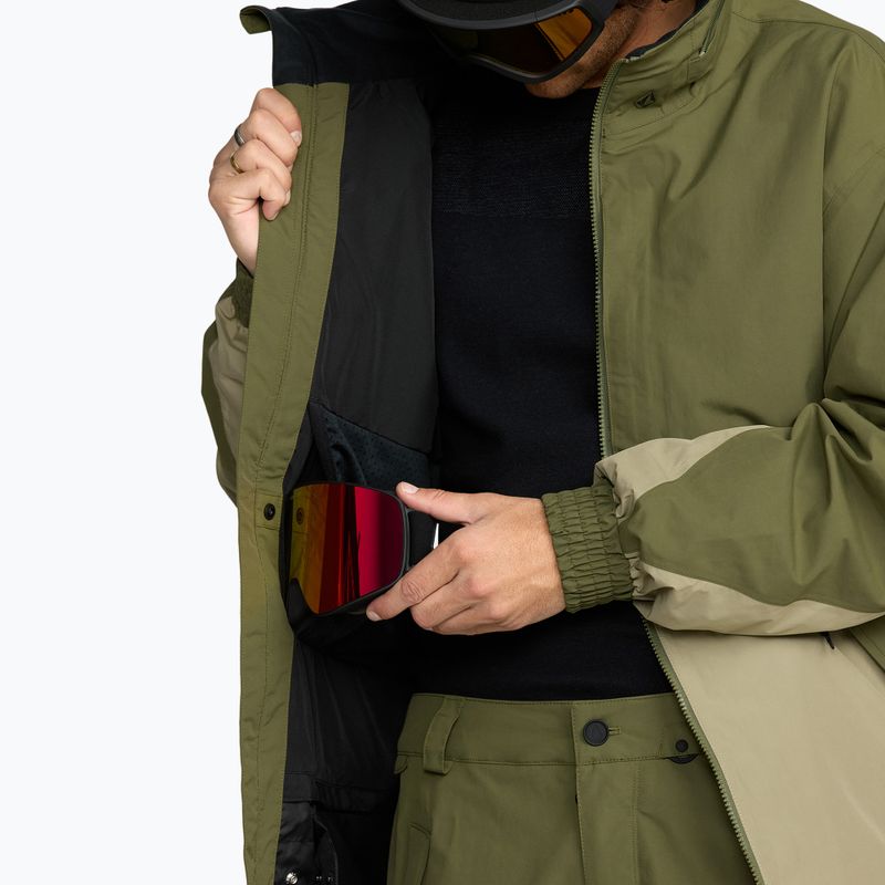 Férfi snowboarddzseki Volcom Longo GTX dark olive 12