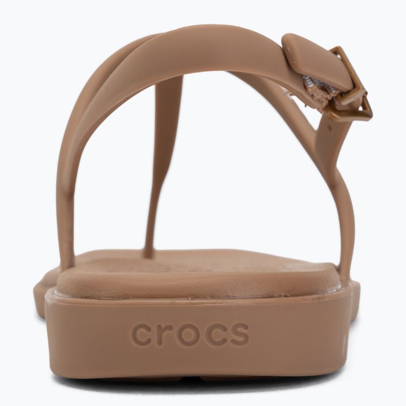 Női szandálok  Crocs Miami Thong Flip milk chocolate 6