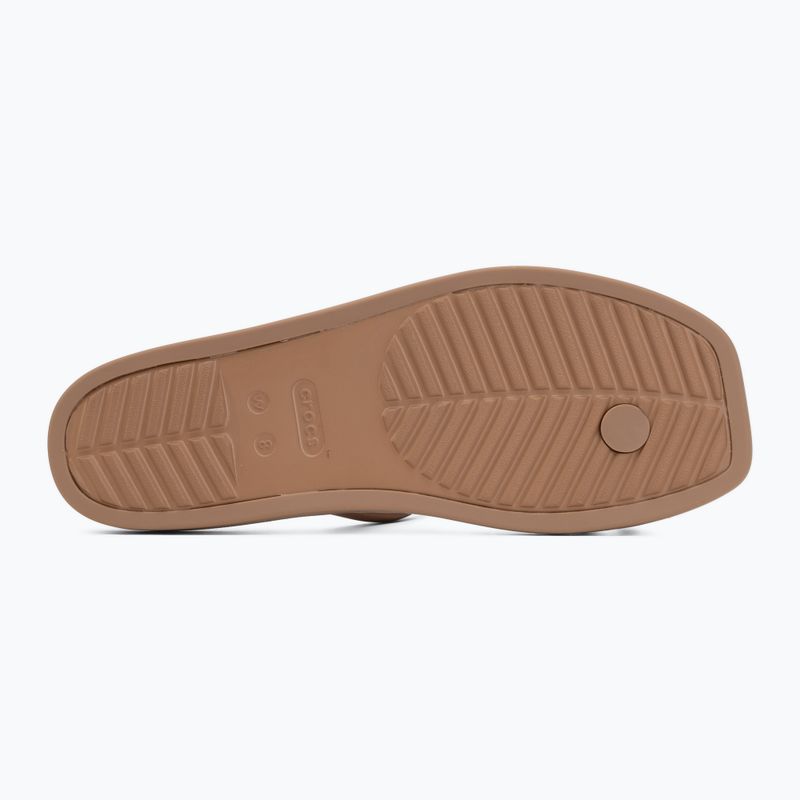 Női papucsok Crocs Miami Toe Loop Sandal milk chocolate 4
