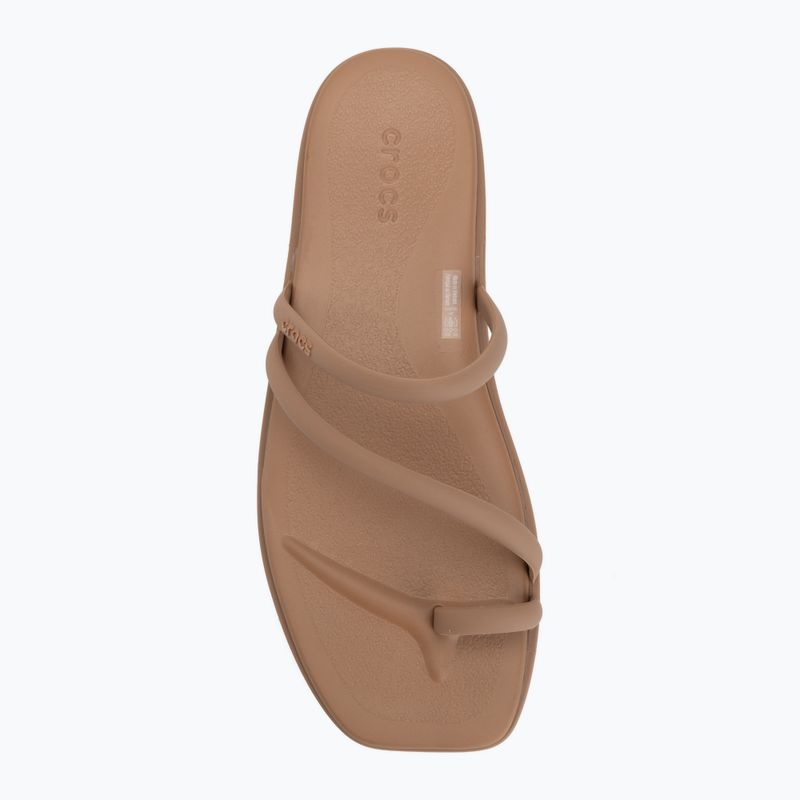 Női papucsok Crocs Miami Toe Loop Sandal milk chocolate 5