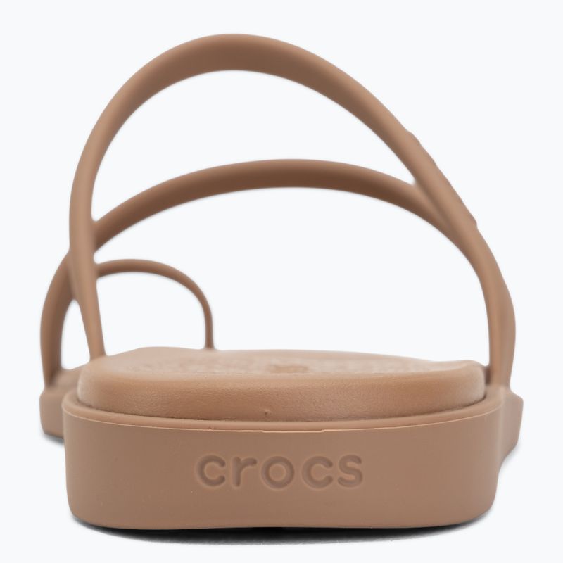 Női papucsok Crocs Miami Toe Loop Sandal milk chocolate 6