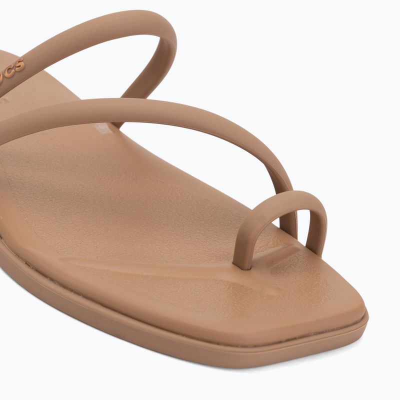Női papucsok Crocs Miami Toe Loop Sandal milk chocolate 7