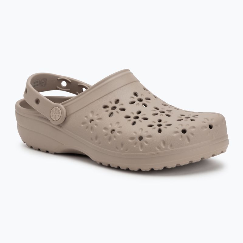 Crocs Classic Floral Cutout Clog flip-flop szürke színű flip-flopok 2
