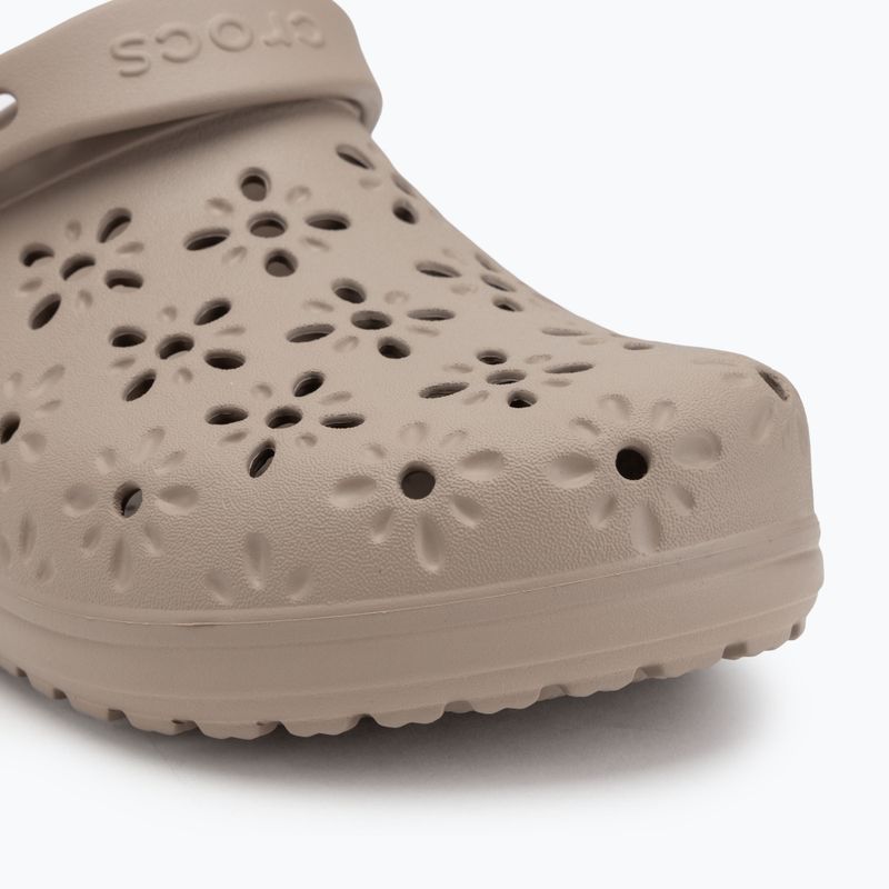 Crocs Classic Floral Cutout Clog flip-flop szürke színű flip-flopok 8