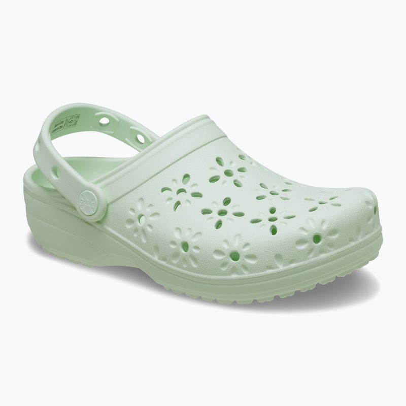 Crocs Classic Floral Cutout Clog flip-flop jade árnyalatú flip-flopok