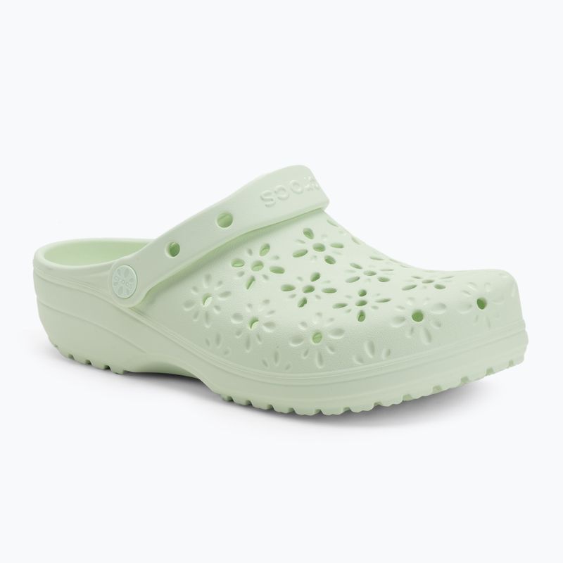 Crocs Classic Floral Cutout Clog flip-flop jade árnyalatú flip-flopok