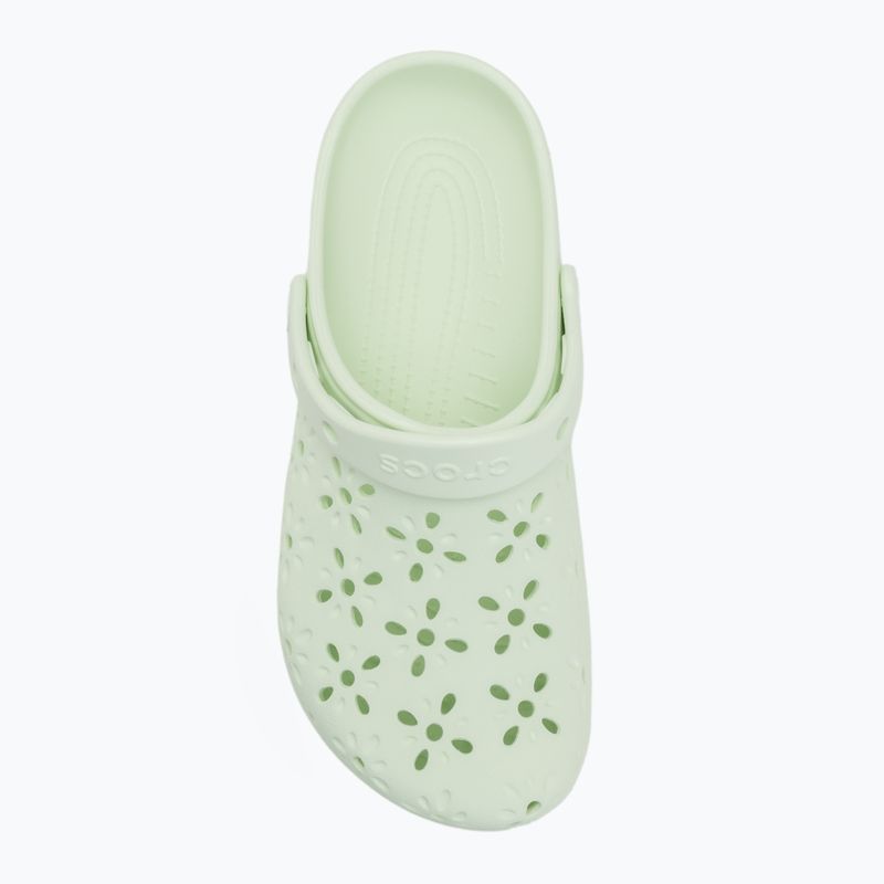 Crocs Classic Floral Cutout Clog flip-flop jade árnyalatú flip-flopok 6