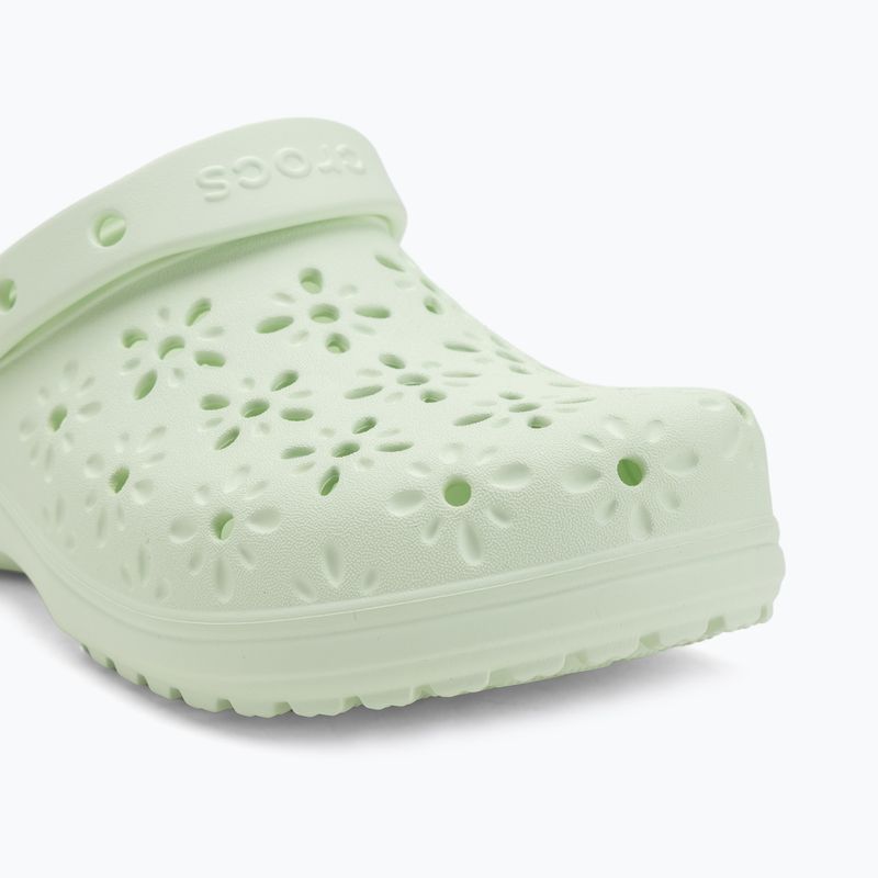 Crocs Classic Floral Cutout Clog flip-flop jade árnyalatú flip-flopok 8