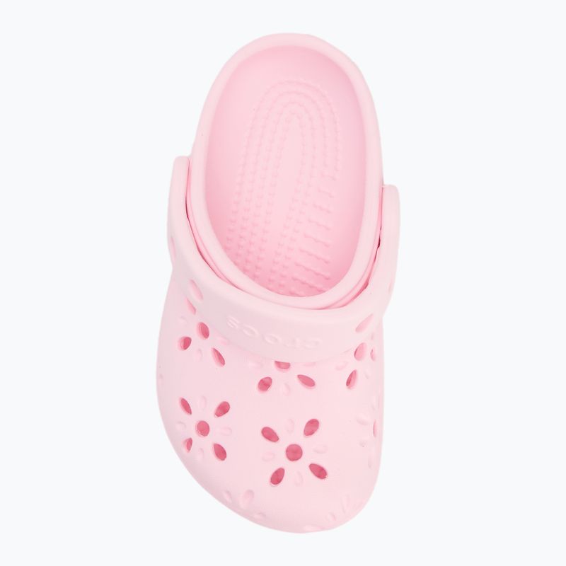 Crocs Classic Floral Cutout Clog Gyerekek Gyermek flip flop rózsaszín tej 6