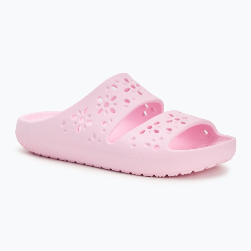 Crocs Classic Floral Cutout szandál rózsaszín tej