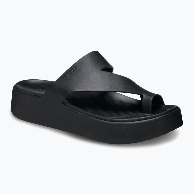 Női Crocs Getaway Platform Toe Loop flip flop fekete