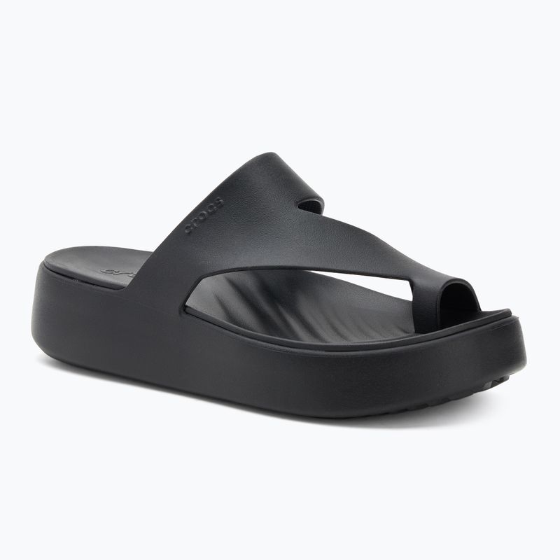 Női Crocs Getaway Platform Toe Loop flip flop fekete