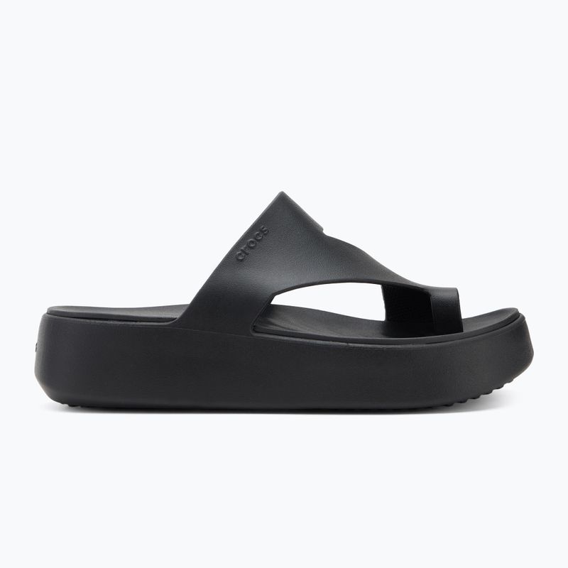 Női Crocs Getaway Platform Toe Loop flip flop fekete 2