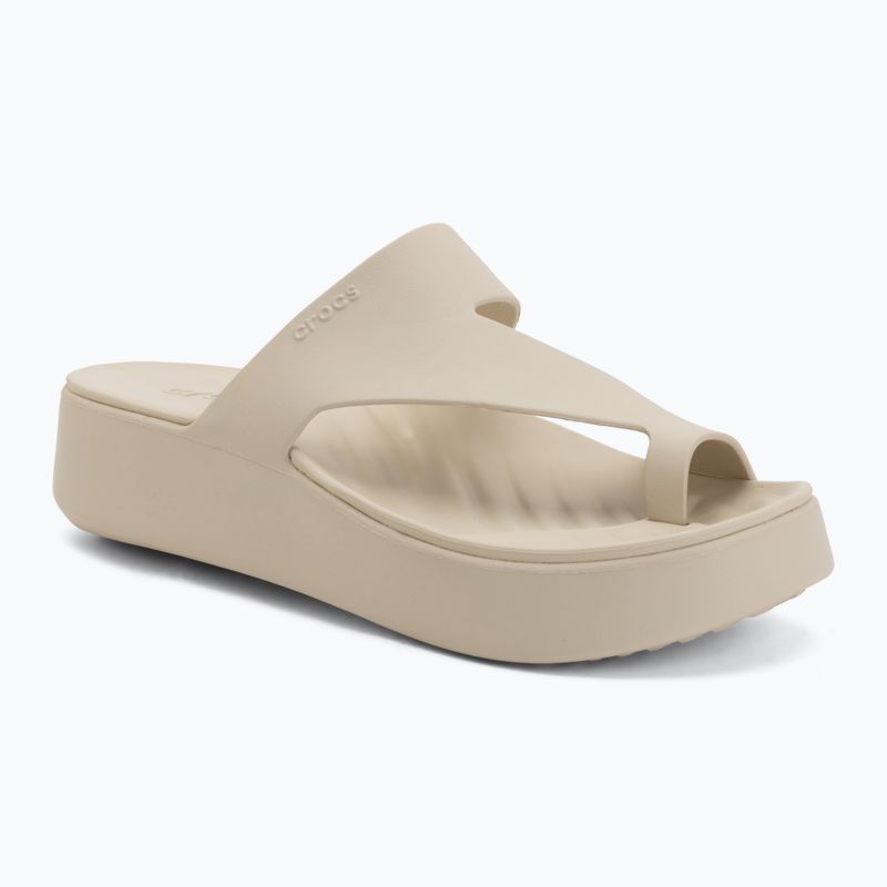 Női flip-flop papucsok Crocs Getaway Platform Toe Loop sandstone