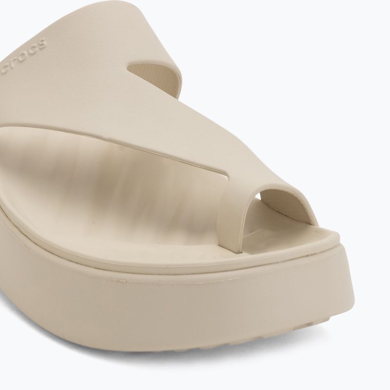 Női flip-flop papucsok Crocs Getaway Platform Toe Loop sandstone 7