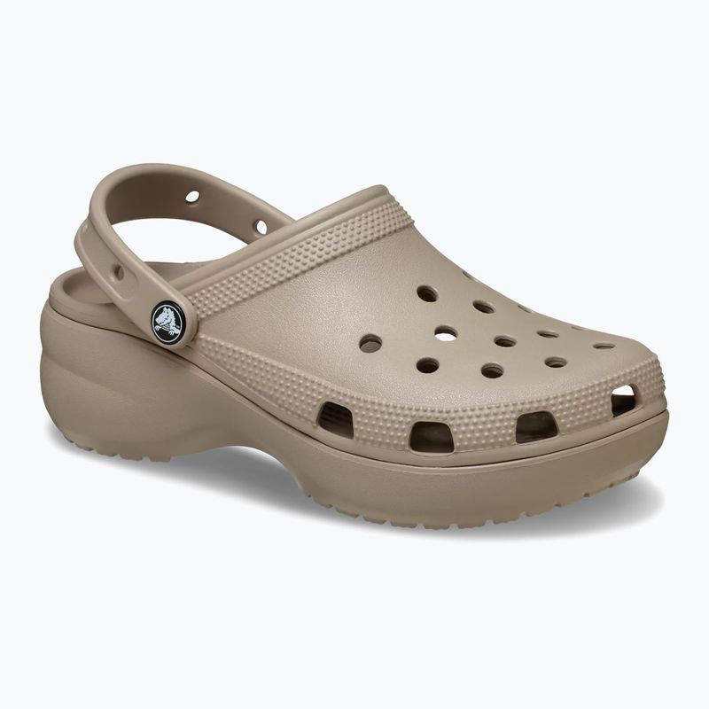 Női papucsok Crocs Classic Platform Clog taupe