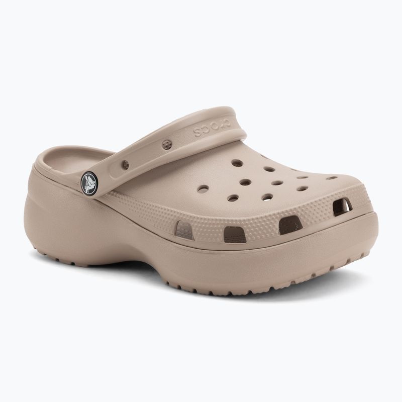 Női papucsok Crocs Classic Platform Clog taupe