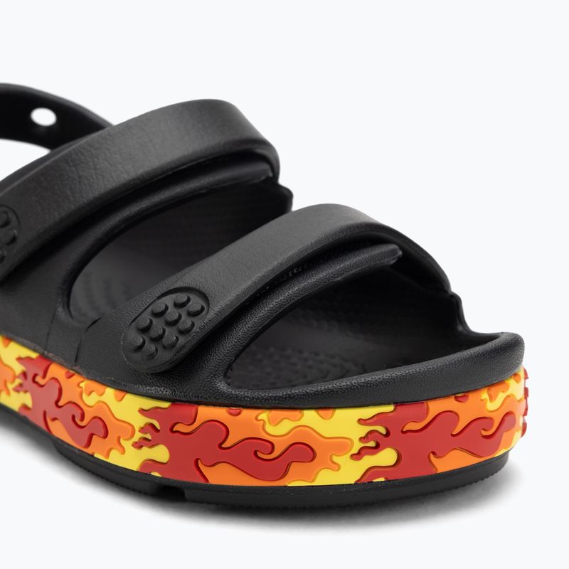 Crocs Crocband Cruiser Flames fekete gyermek szandálok 7