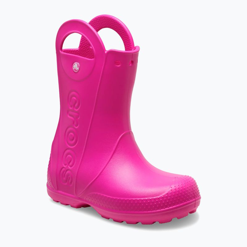 Gyerek gumicsizma Crocs Handle It Rain Boot Kids Pink Crush