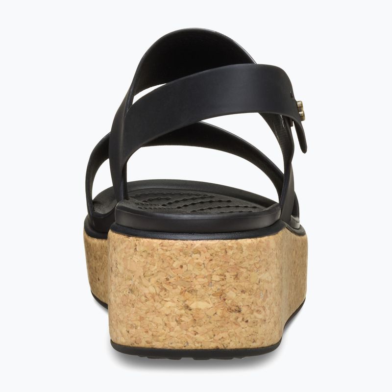 Női Crocs Brooklyn Cork Low Wedge szandál fekete/fekete 3