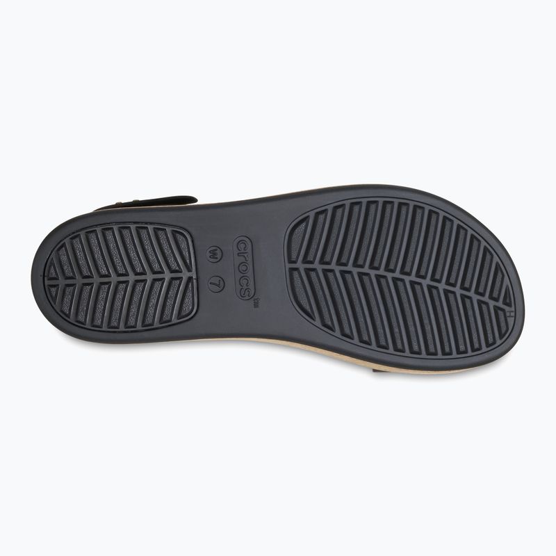 Női Crocs Brooklyn Cork Low Wedge szandál fekete/fekete 4