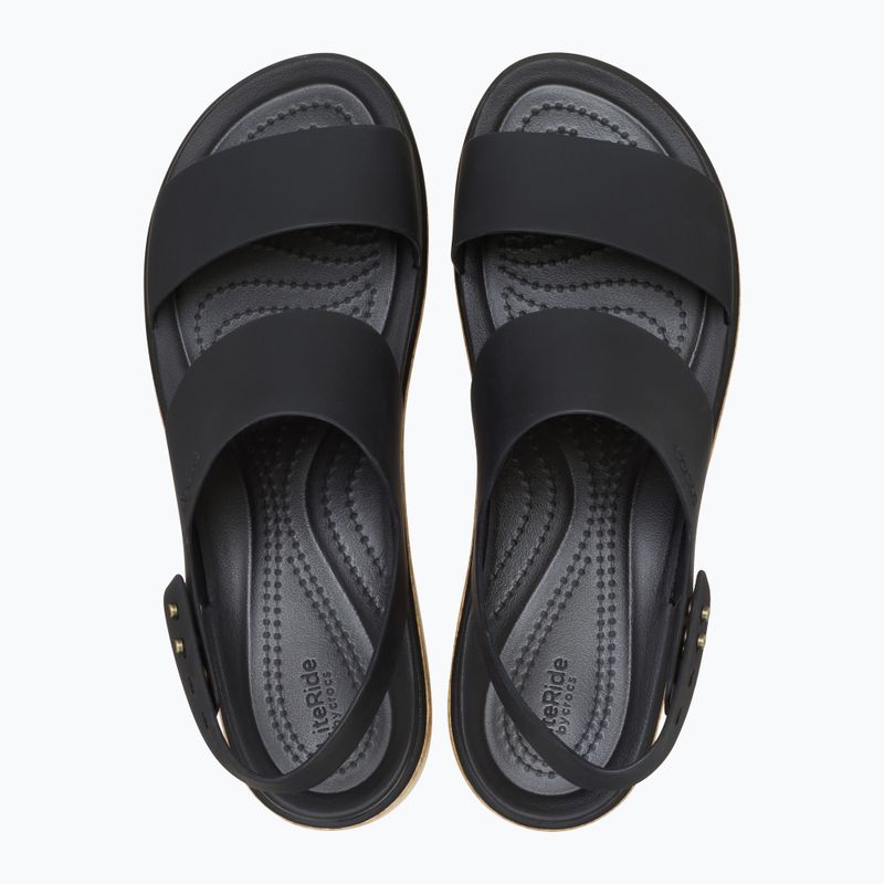 Női Crocs Brooklyn Cork Low Wedge szandál fekete/fekete 5