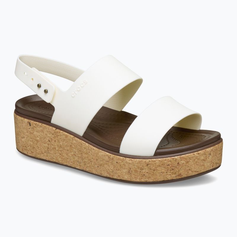 Női Crocs Brooklyn Cork Low Wedge kréta szandálok