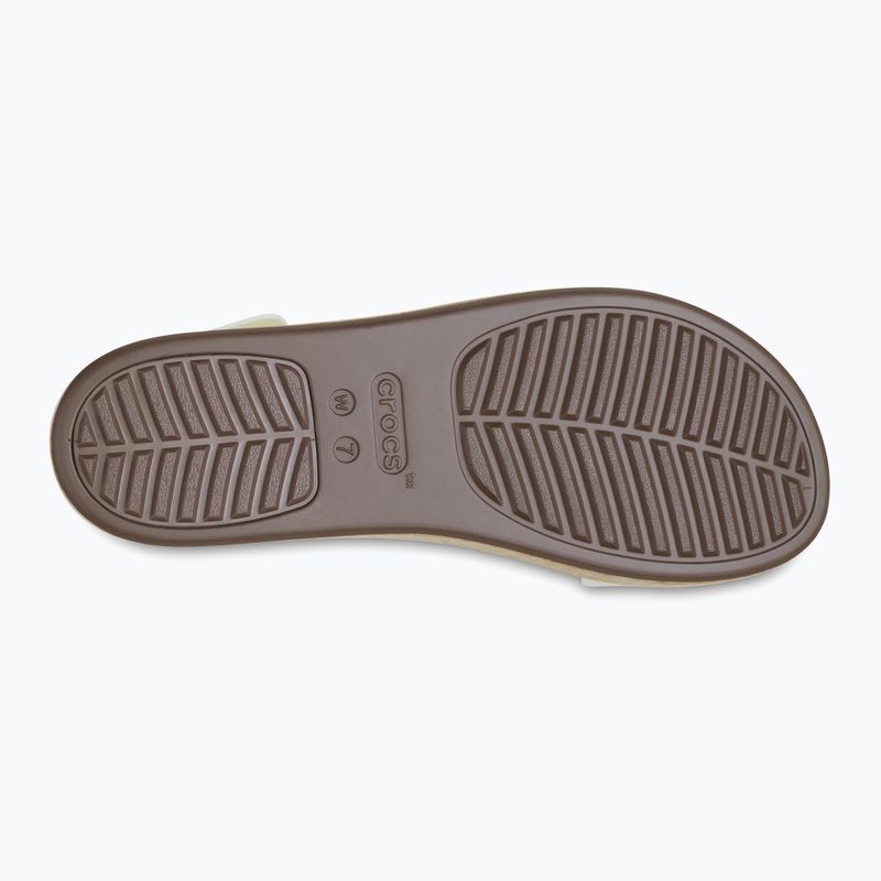 Női Crocs Brooklyn Cork Low Wedge kréta szandálok 4