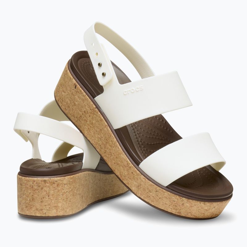 Női Crocs Brooklyn Cork Low Wedge kréta szandálok 6