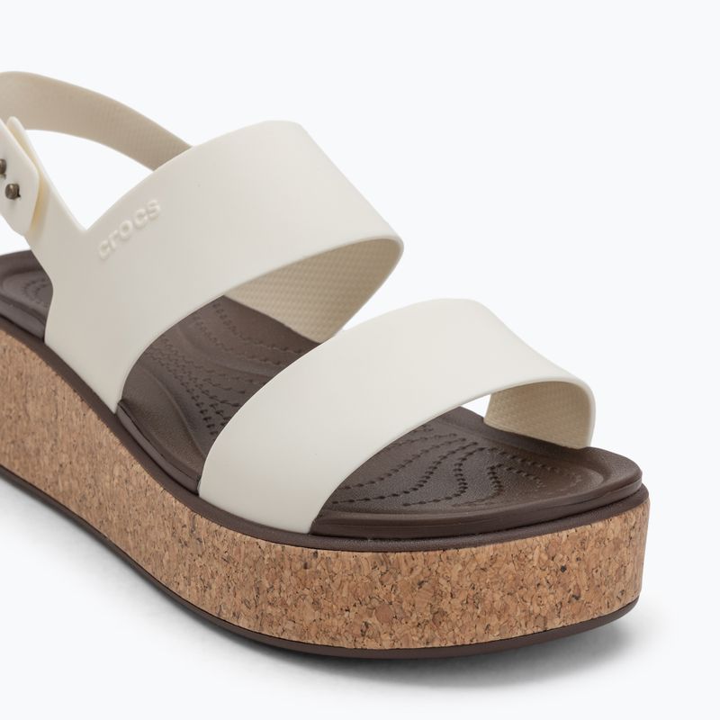 Női Crocs Brooklyn Cork Low Wedge kréta szandálok 7
