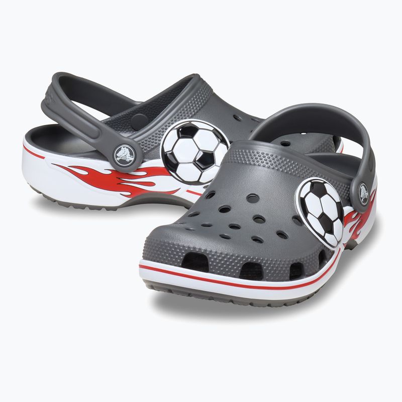 Gyerek papucsok Crocs Classic Soccer Band Clog Kids slate grey 14