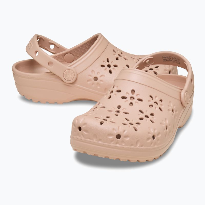 Papucsok Crocs Classic Floral Cutout Clog pink caramel 6