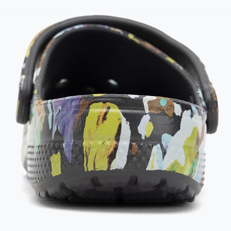 Papucs Crocs Classic Painted Floral black sand 7
