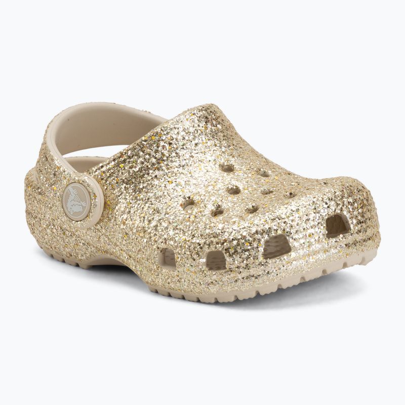 Gyerek papucsok Crocs Classic Chunky Glitter 211940 sandstone 2