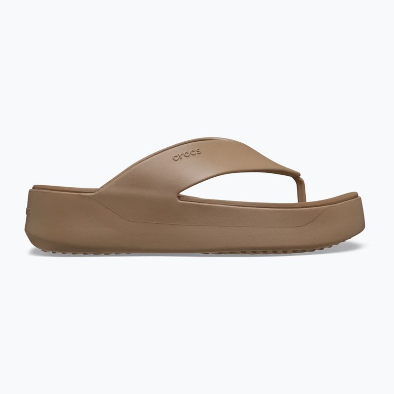 Női flip-flop papucsok Crocs Gateway Platform milk chocolate 2