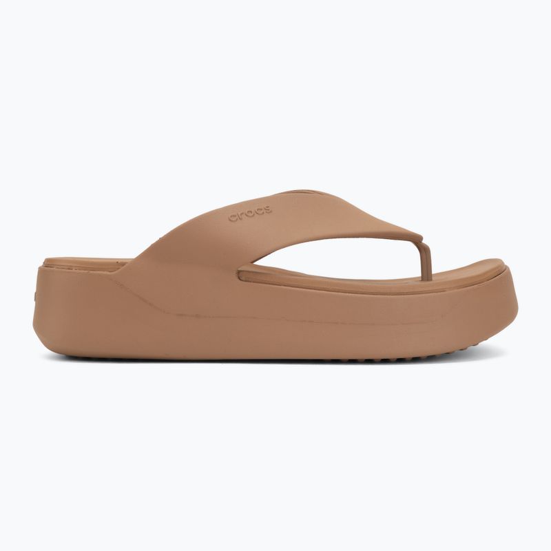 Női flip-flop papucsok Crocs Gateway Platform milk chocolate 2