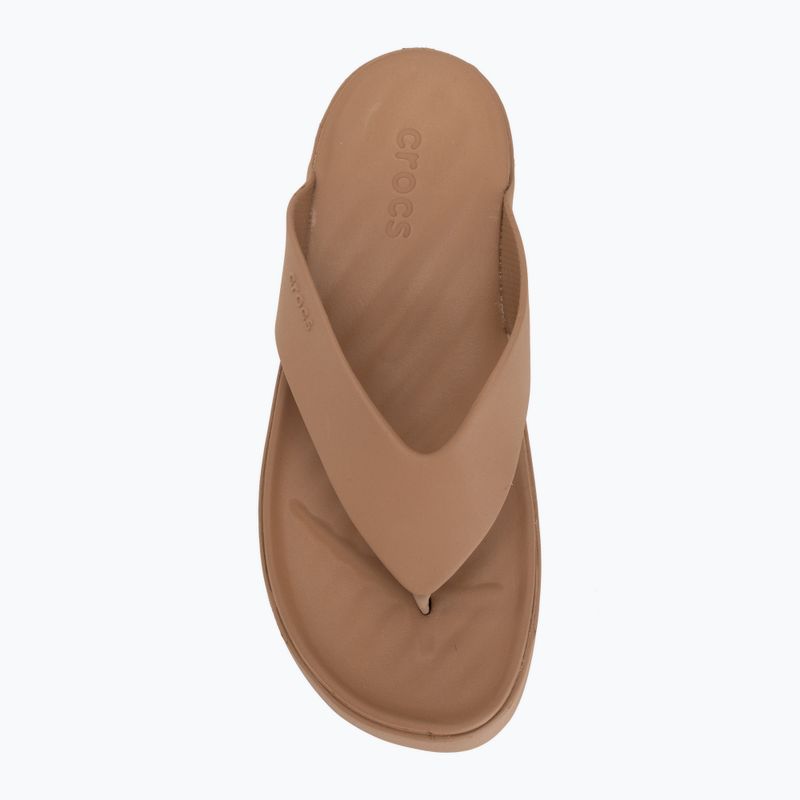 Női flip-flop papucsok Crocs Gateway Platform milk chocolate 5