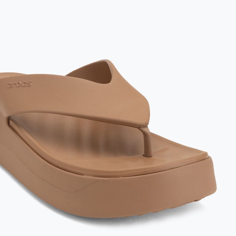 Női flip-flop papucsok Crocs Gateway Platform milk chocolate 7