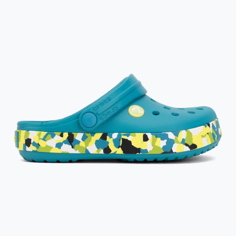 Gyerek papucsok Crocs Crockband Glow Confetti Band turbo teal/multi 3