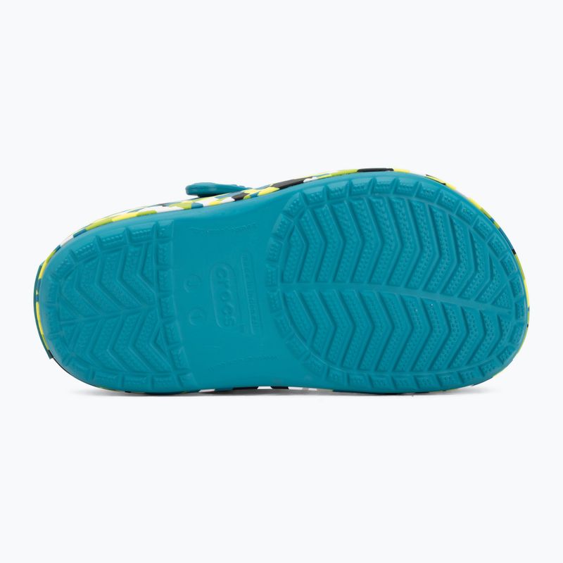 Gyerek papucsok Crocs Crockband Glow Confetti Band turbo teal/multi 5